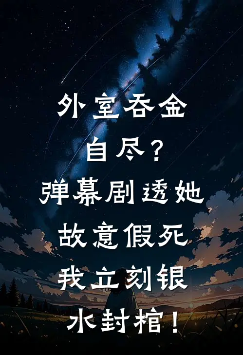 外室吞金自尽？弹幕剧透她故意假死，我立刻银水封棺！